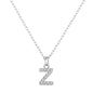 Pave Initial Necklace Letter Z Created with Zircondia® Crystals