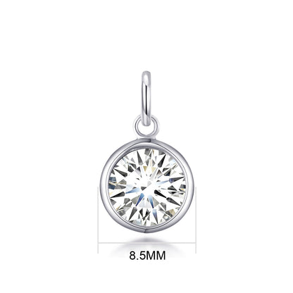 Pave Initial Q Necklace with Birthstone Charm Created with Zircondia® Crystals