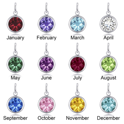 Pave Initial Q Necklace with Birthstone Charm Created with Zircondia® Crystals