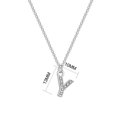Pave Initial Y Necklace with Birthstone Charm Created with Zircondia® Crystals