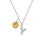 Pave Initial Y Necklace with Birthstone Charm Created with Zircondia® Crystals