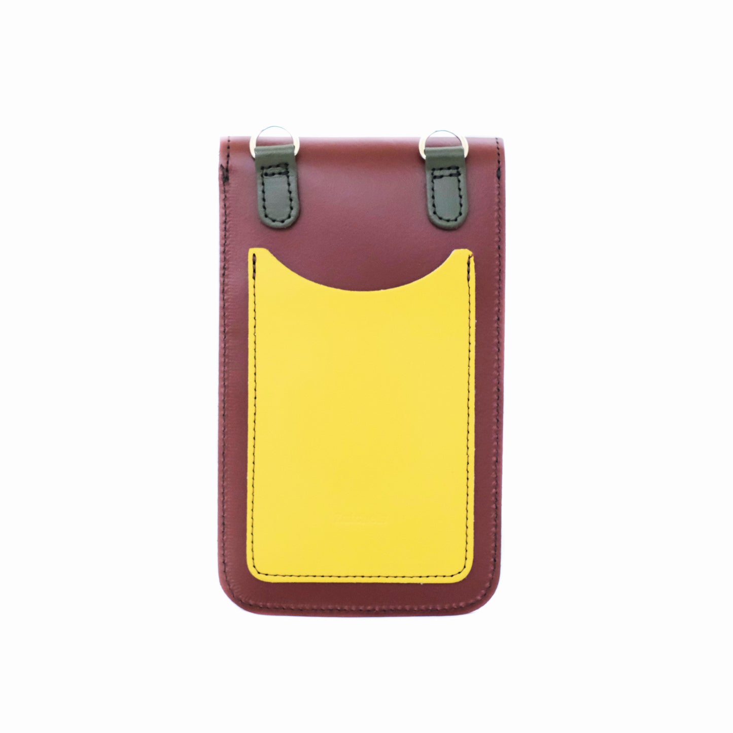 Pochette de téléphone portable en cuir faite main Plus - Kaléidoscope automnal