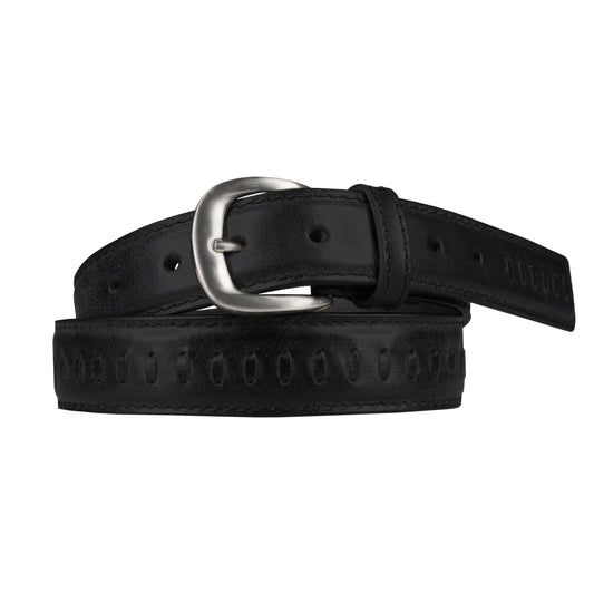 Ceinture en cuir pleine fleur Outback 3,17 cm de large, à piqûre droite