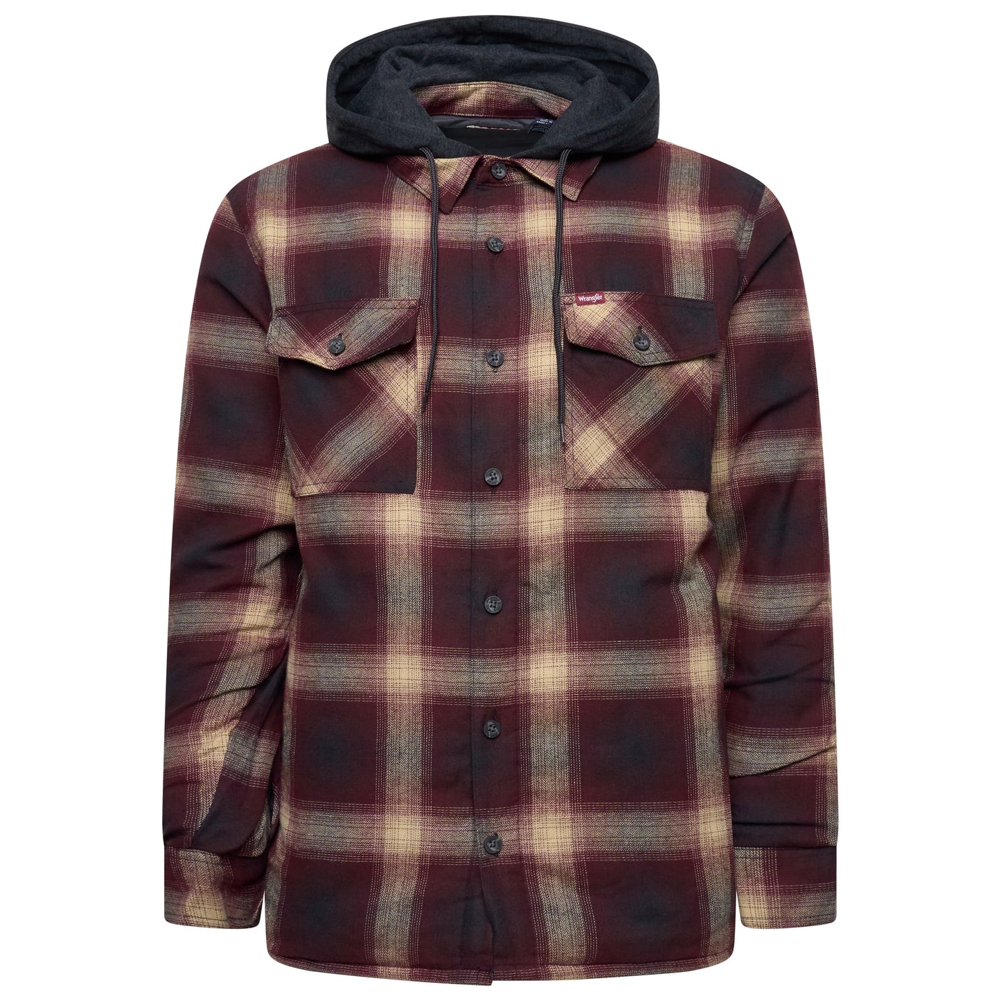 Wrangler Hooded Padded Overshirt Jacket