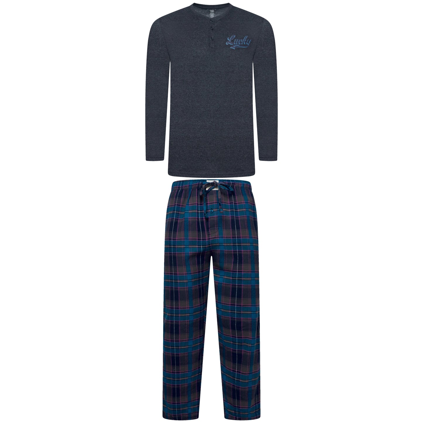 Lucky Brand Henley & Flannel Pant Pyjama Set
