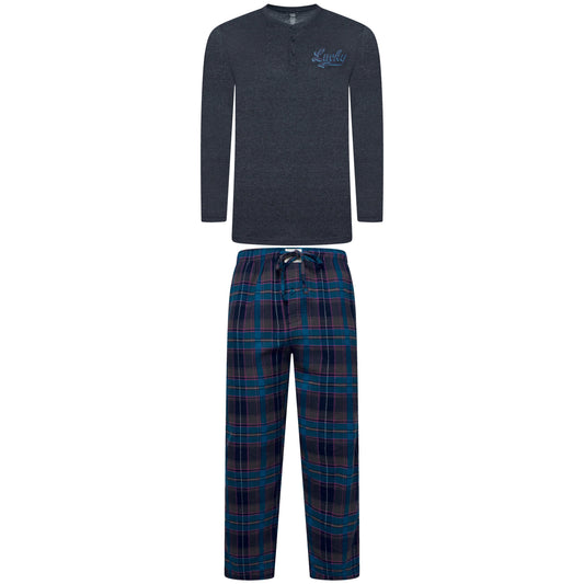 Lucky Brand Henley & Flannel Pant Pyjama Set