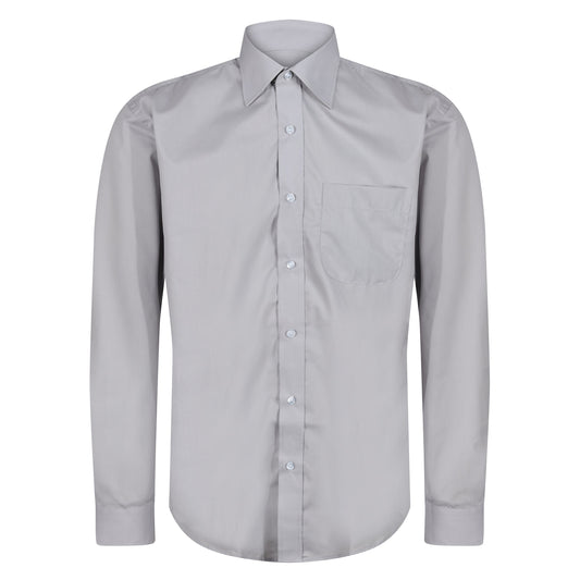 Chemise Popeline Manches Longues à Boutons Kustom Kit