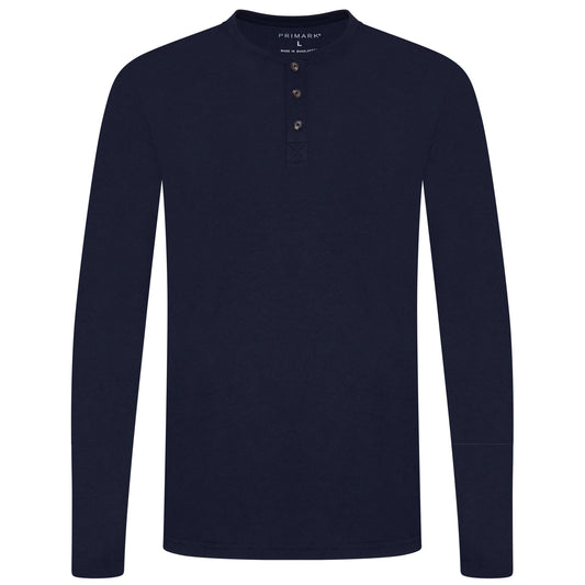 T-shirt Henley à manches longues