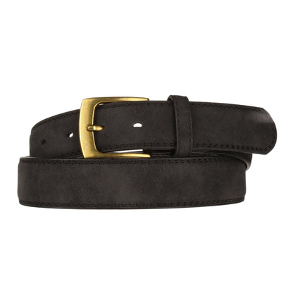 Ceinture en cuir nubuck contrecollé Forest de 1,25 po de large