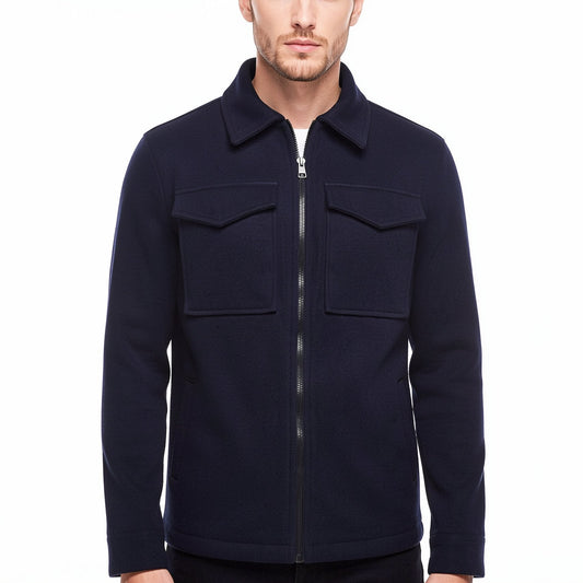 Brushed Winter Jacket with Pockets
