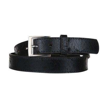 Ceinture en cuir reconstitué au motif antique, largeur 1 pouce, couleur forêt