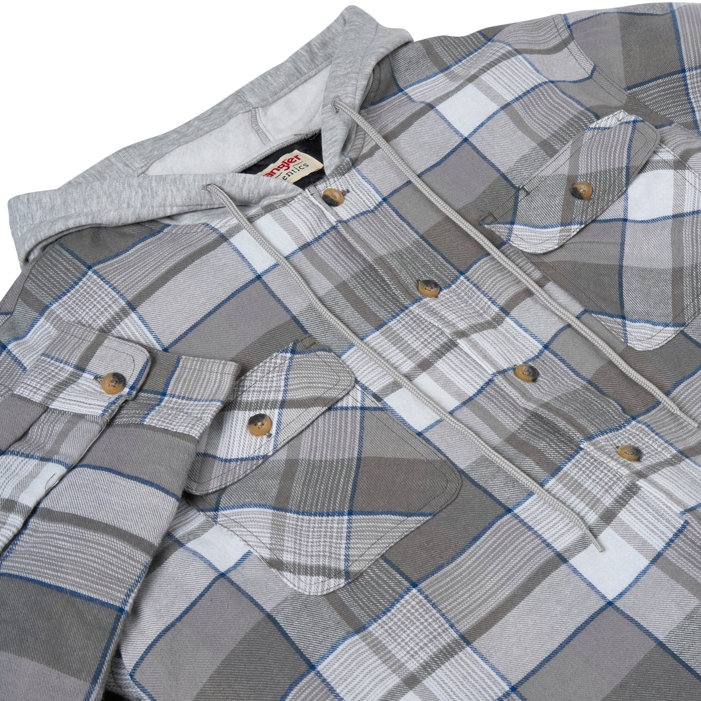 Wrangler Padded Hooded Shirt Jacket