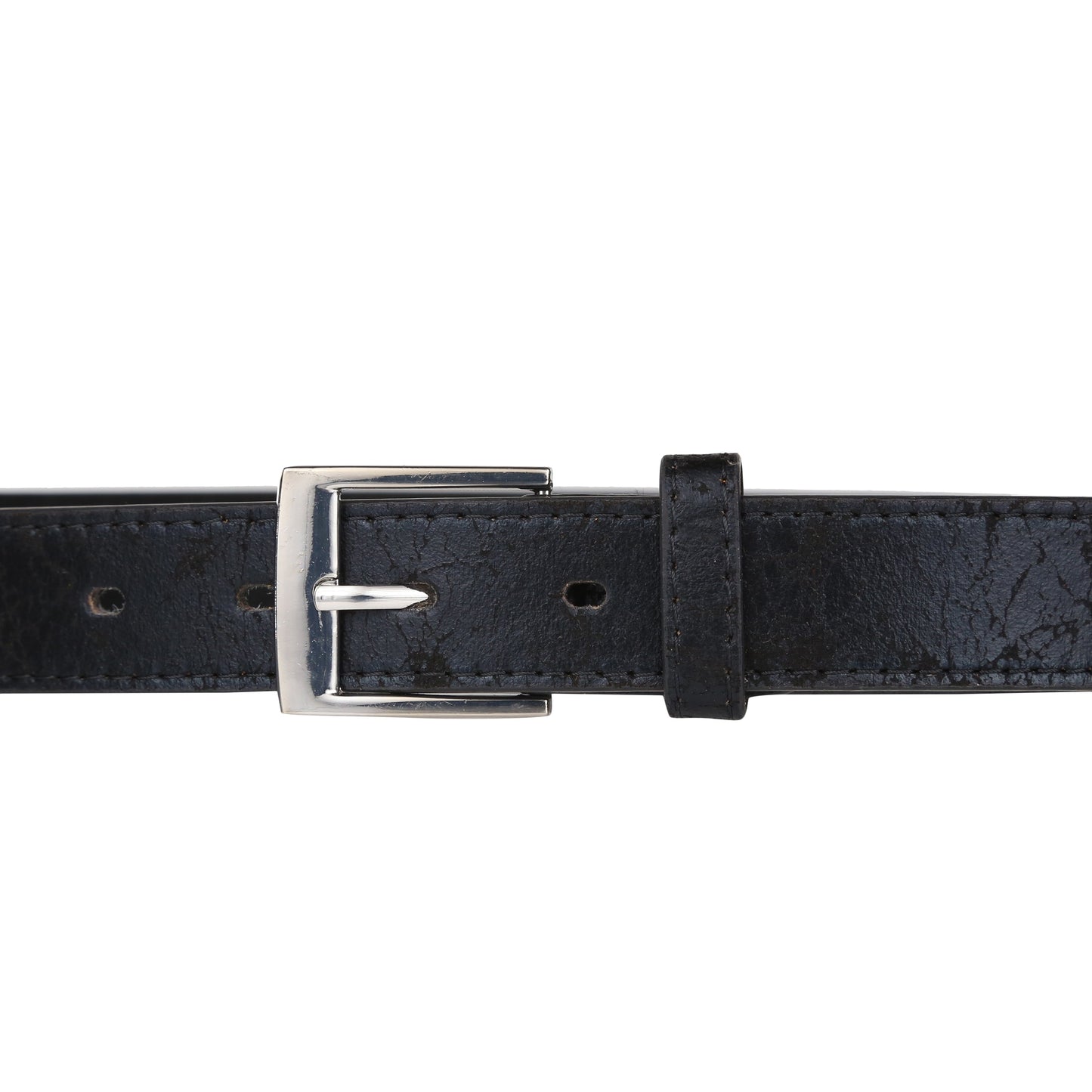 Ceinture en cuir reconstitué au motif antique, largeur 1 pouce, couleur forêt