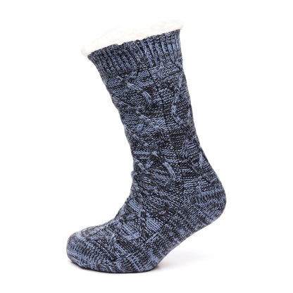 Tom Franks 1 Pair Chunky Knit Sherpa Slipper Socks