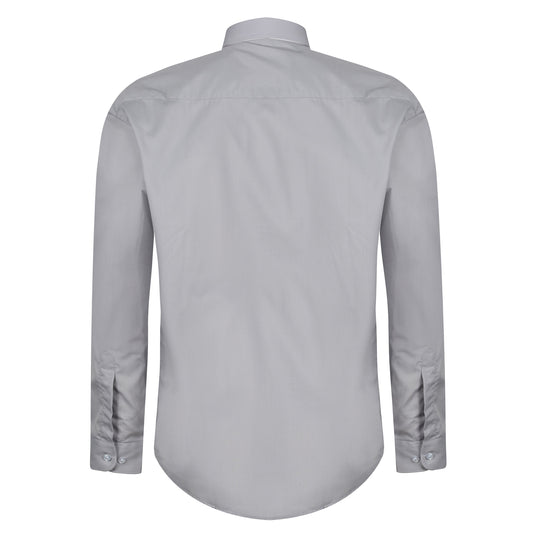 Chemise Popeline Manches Longues à Boutons Kustom Kit