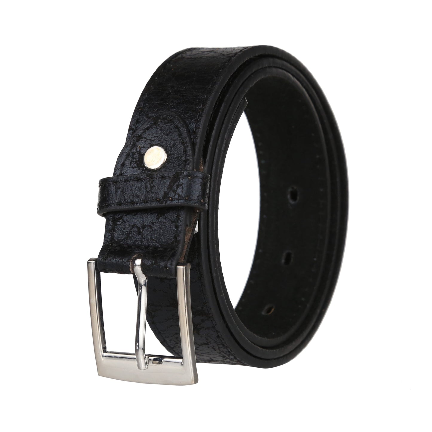 Ceinture en cuir reconstitué au motif antique, largeur 1 pouce, couleur forêt