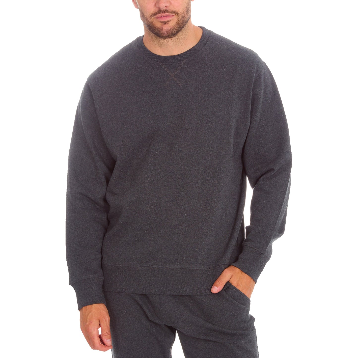 Redtag Crew Neck Fleece Sweatshirt