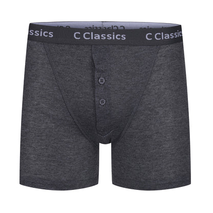 C Classics Lot de 3 boxers à braguette boutonnée