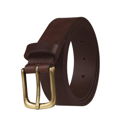Ceinture en cuir pleine fleur Outback 3,17 cm de large avec boucle ronde