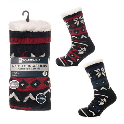 Tom Franks 1 Pair Chunky Knit Sherpa Slipper Socks