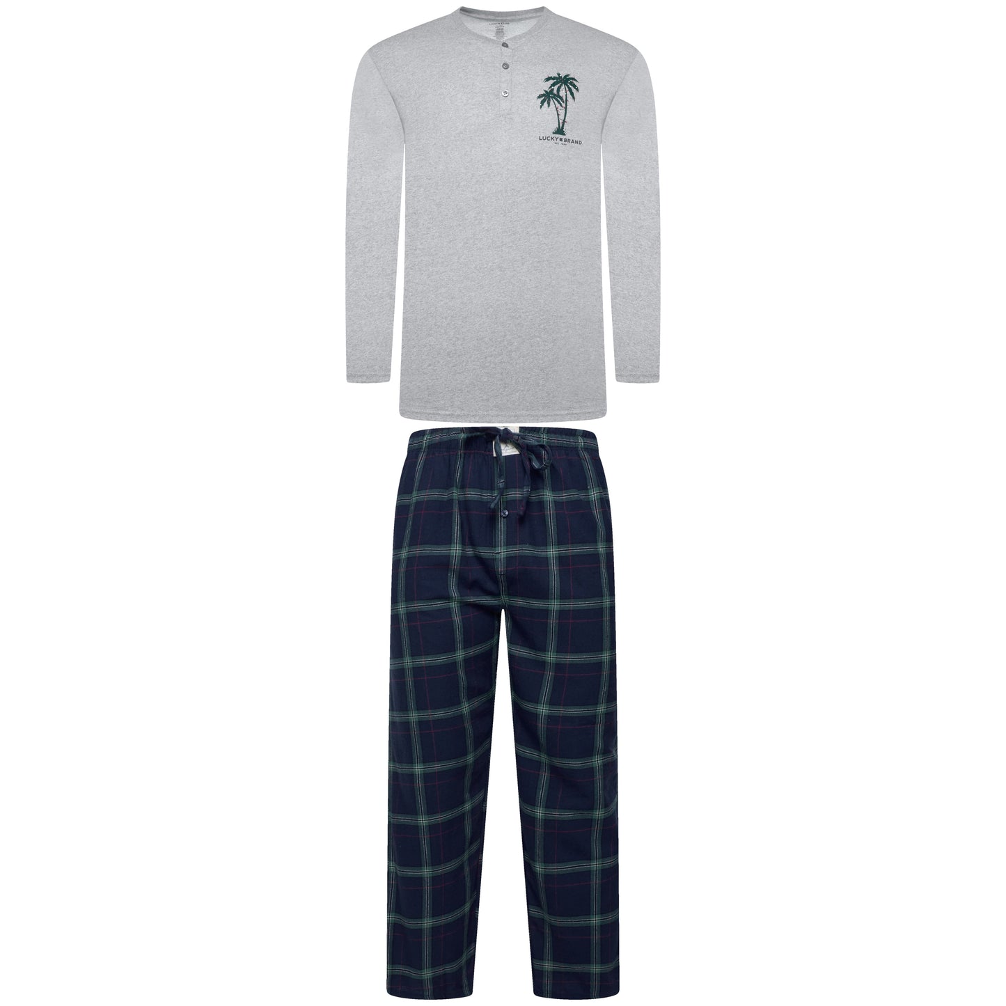 Lucky Brand Henley & Flannel Pant Pyjama Set