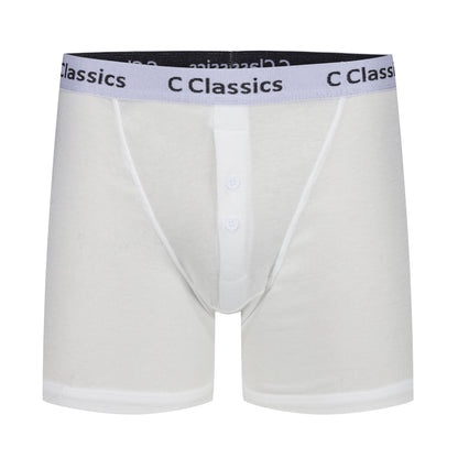 C Classics Lot de 3 boxers à braguette boutonnée