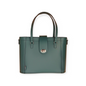Leather Mini Twist Lock Shopper Bag - Pine