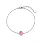 Pink Crystal Anklet Created with Zircondia® Crystals