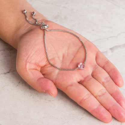 Pink Crystal Bracelet Created with Zircondia® Crystals