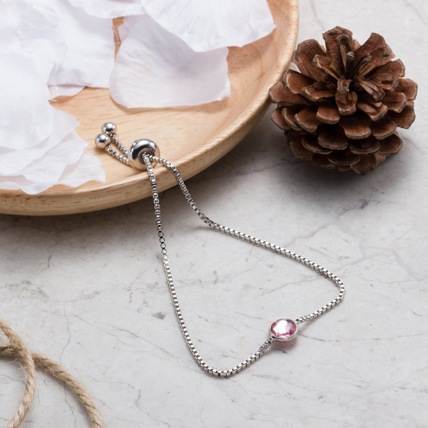 Pink Crystal Bracelet Created with Zircondia® Crystals