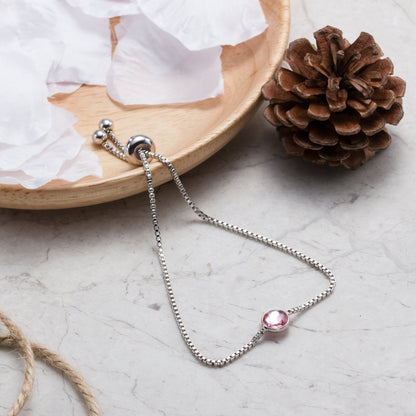 Pink Crystal Bracelet Created with Zircondia® Crystals