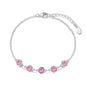 Pink Crystal Chain Bracelet Created with Zircondia® Crystals