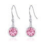 Pink Crystal Drop Earrings Created with Zircondia® Crystals