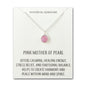 Pink Mother of Pearl Necklace with Quote Card