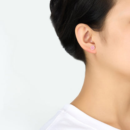 Pink Mother of Pearl Stud Earrings