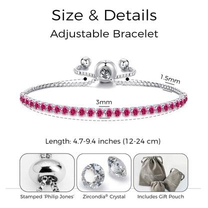 Pink Tennis Friendship Bracelet Created with Zircondia® Crystals