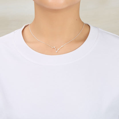 Pisces Star Sign Zodiac Constellation Necklace with Zircondia® Crystals