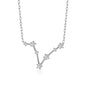 Pisces Star Sign Zodiac Constellation Necklace with Zircondia® Crystals