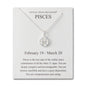 Pisces Star Sign Zodiac Necklace and Quote Card with Zircondia® Crystals