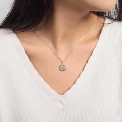 Pisces Star Sign Zodiac Necklace with Zircondia® Crystals