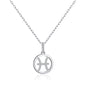Pisces Star Sign Zodiac Necklace with Zircondia® Crystals