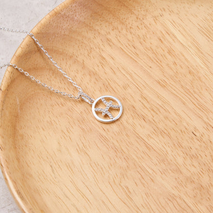 Pisces Star Sign Zodiac Necklace with Zircondia® Crystals