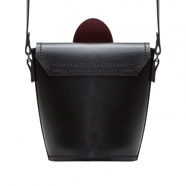 Handmade Leather Daisy Barrel Bag - Poppy - Red