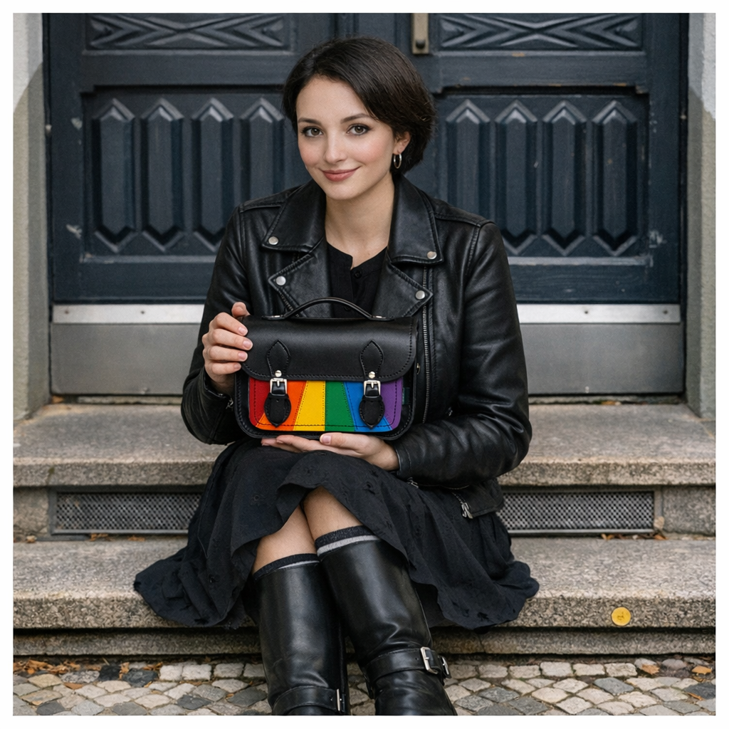 Sac bandoulière midi en cuir - Pride