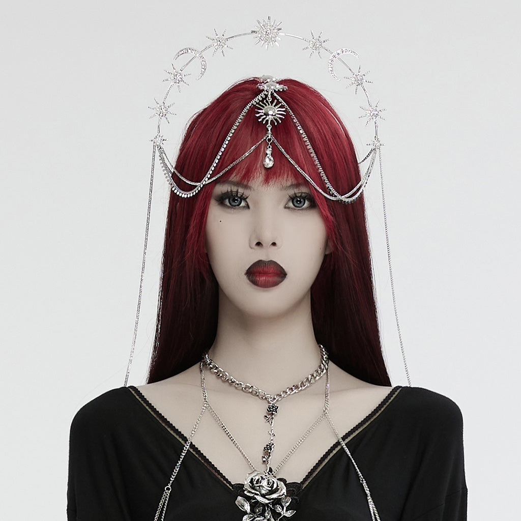 Punk Rave Estrella Tiara with Suns Moons and Stars