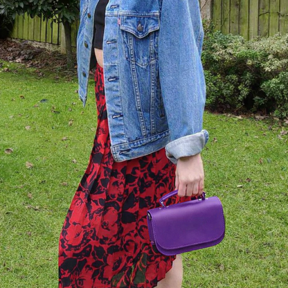 Aura Handmade Leather Bag - Purple