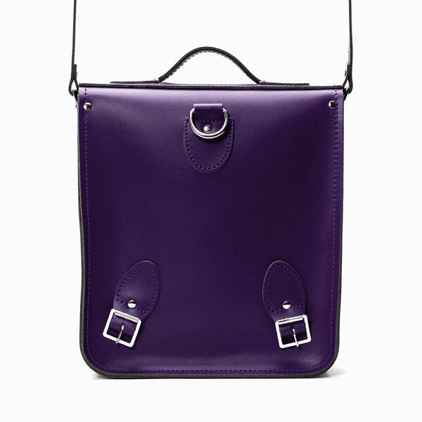 Handmade Leather City Backpack - Purple