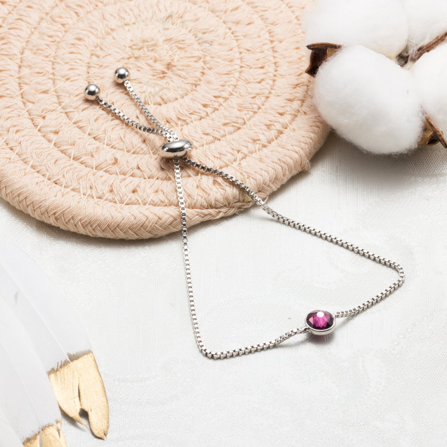 Purple Crystal Bracelet Created with Zircondia® Crystals