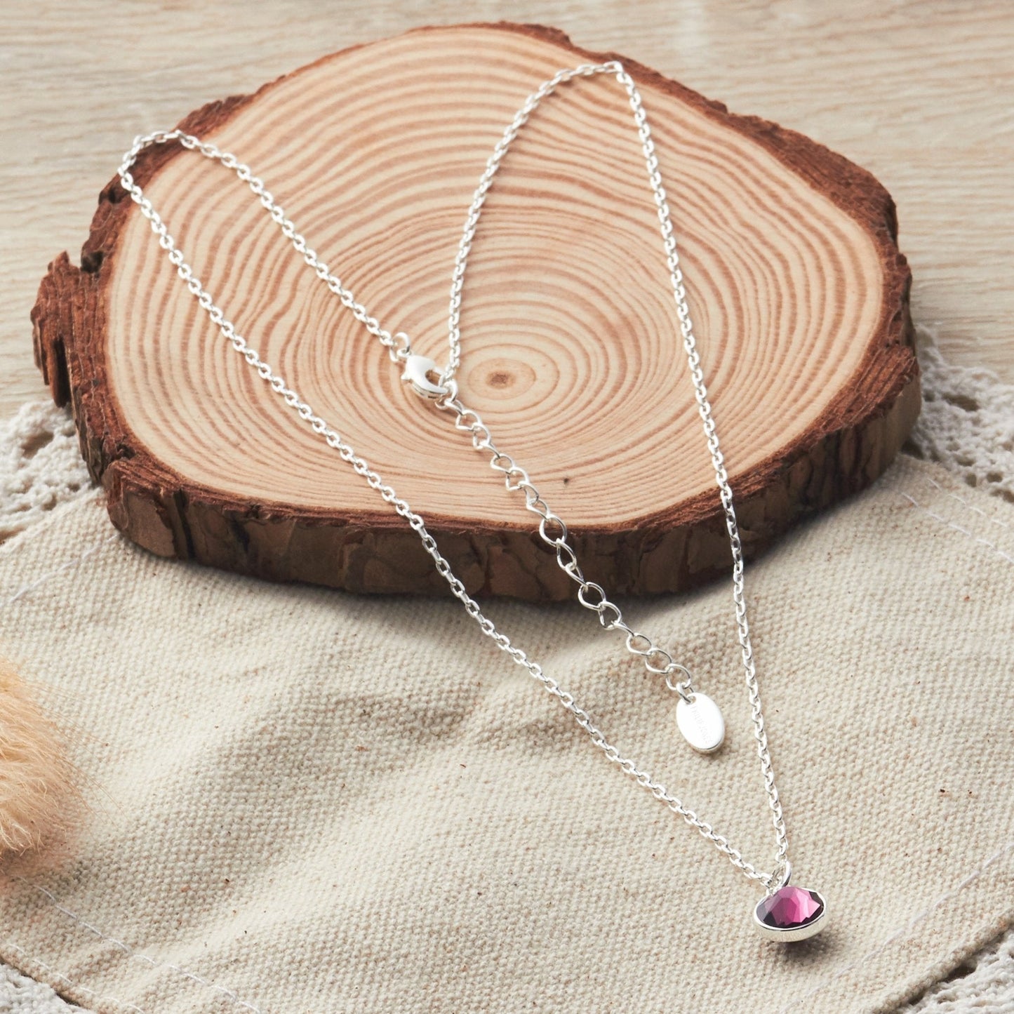 Purple Crystal Necklace Created with Zircondia® Crystals