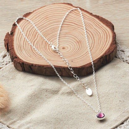 Purple Crystal Necklace Created with Zircondia® Crystals